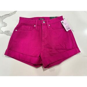 Wild‎ Fable Mom Shorts Highest Rise Fuchsia Pink Denim Size 00/24 New